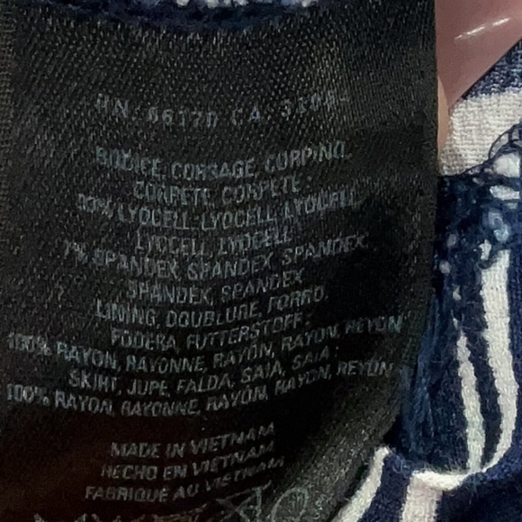 Anthropologie Maeve Cameron Blue/ White/ Orange Asymetrical Dress. Size XL. - Picture 4 of 16